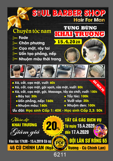 menu bang gia soul barber shop hair for man tung bung khai truong.png
